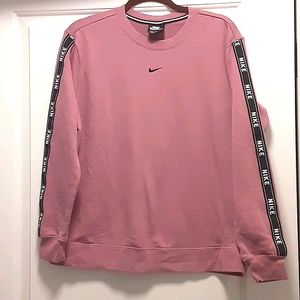 NIKE WOMENS sz L COTTON LOGO PLUM DUST SWEATSHIRT